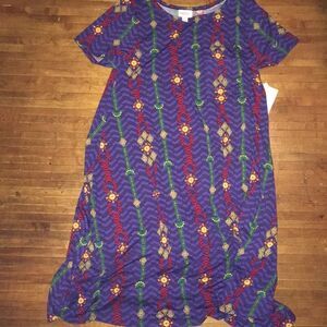 Lularoe purple Southwest S loungewear Carly Swing Dress